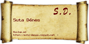 Suta Dénes névjegykártya