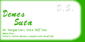 denes suta business card